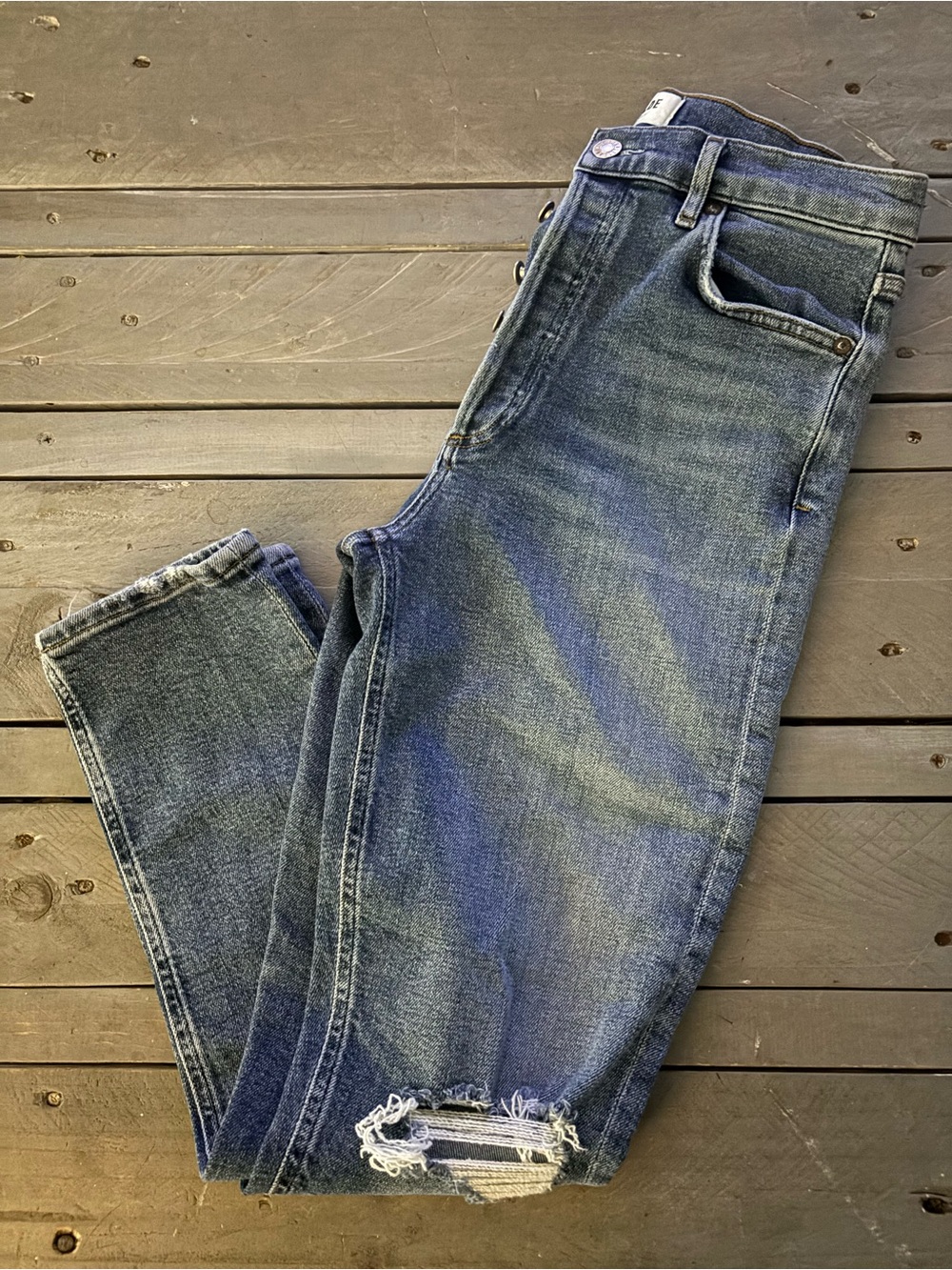 AGOLDE Nico High Rise Slim Jeans in Shoreline - Size 27  Excellent Condition